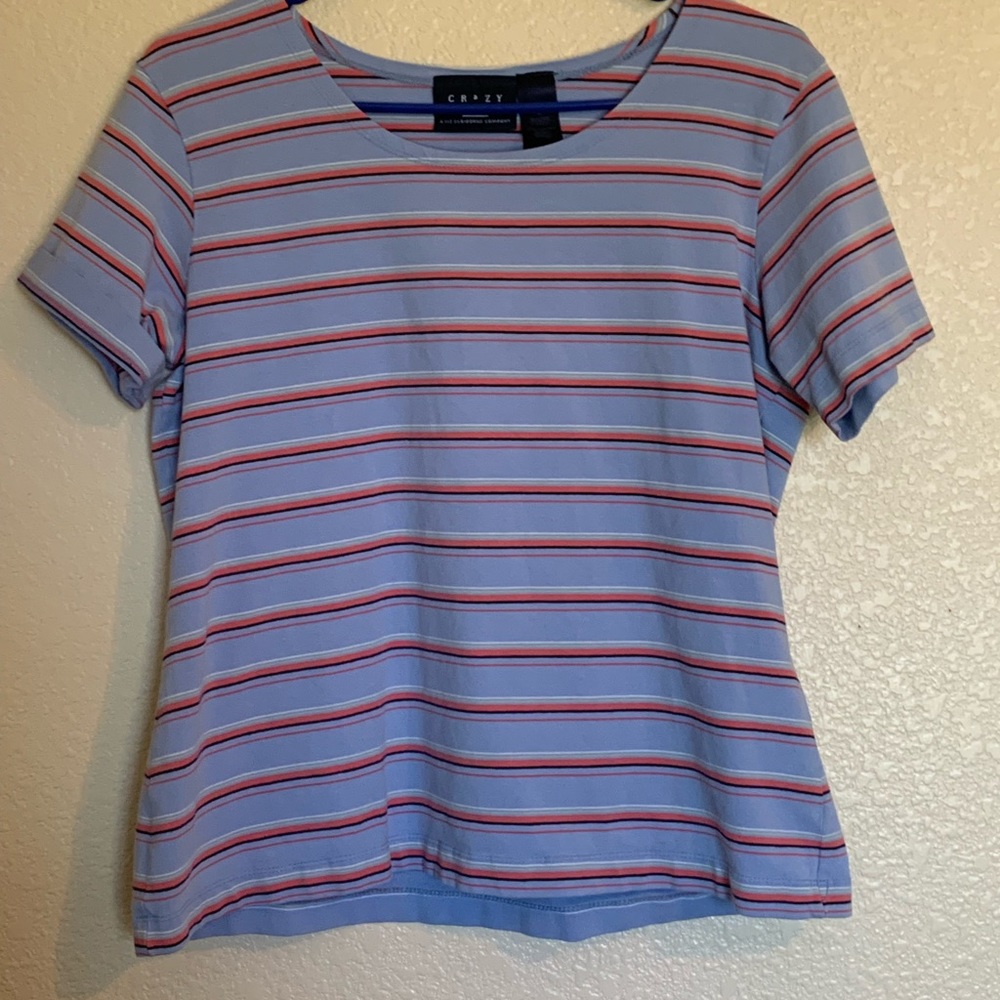 A cute stripped Blue shirt.